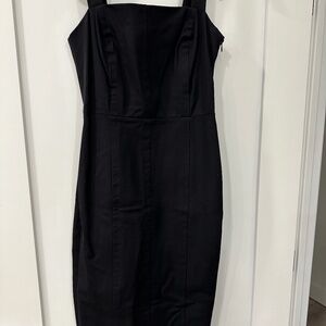 Banana Republic Sloan Black Sleeveless Midi Dress